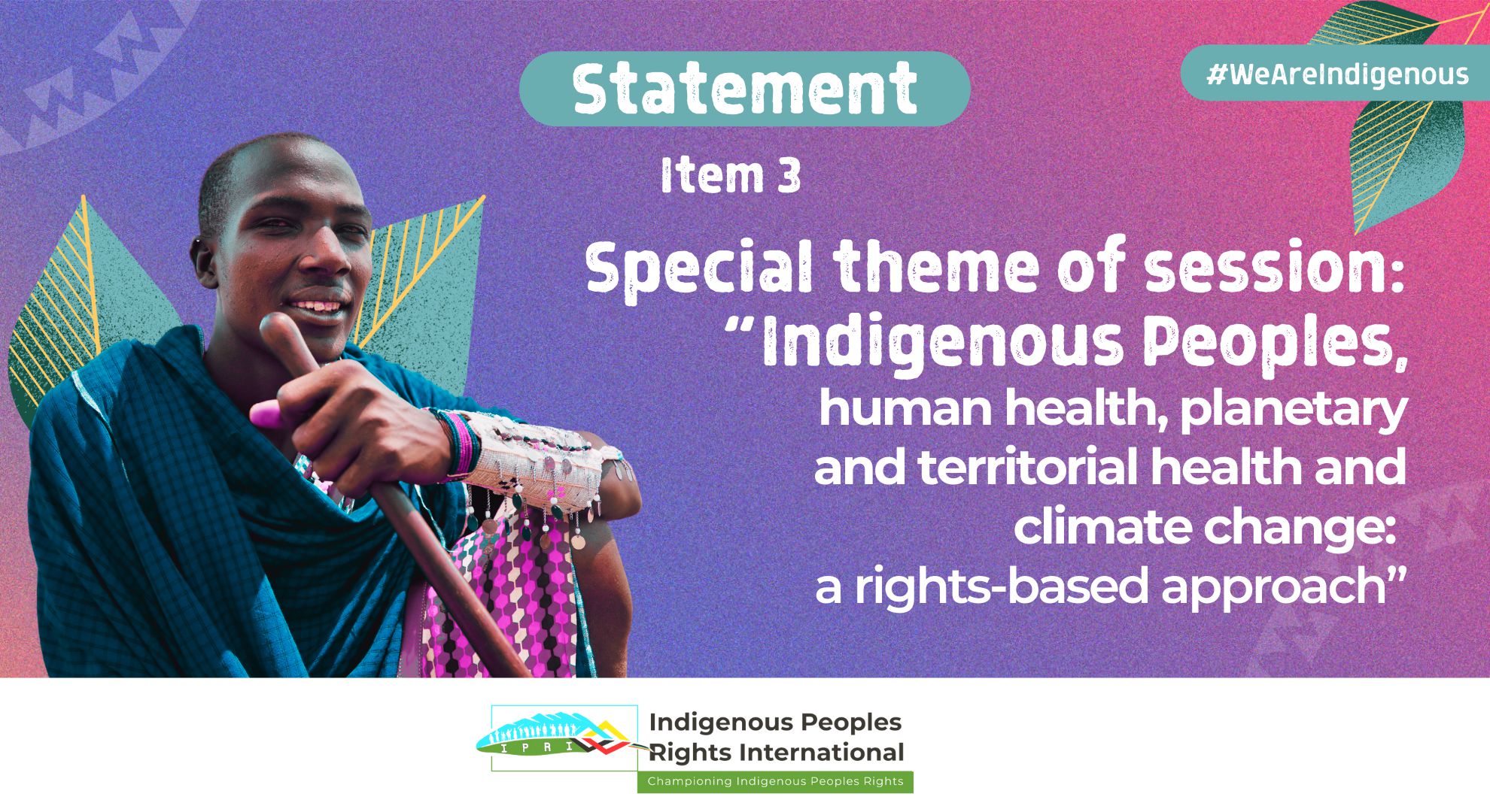UNPFII, 22nd. Session || Item3. Special theme of session: “Indigenous Peoples, human health, planetary and territorial health and climate change: a rights-based approach”.
